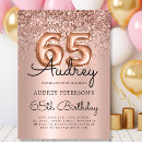 Search for rose gold glitter invitations Luxury
