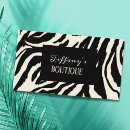 Search for zebra print business cards Cosmetologist