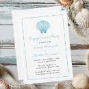 Search for beach engagement party invitations Seashell