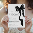 Search for ribbon bridal shower invitations Black and white