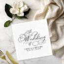 Search for fancy cocktail wedding napkins Calligraphy