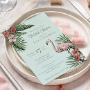 Search for flamingo bridal shower invitations Hawaiian