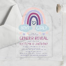 Search for rainbow gender reveal invitations Modern