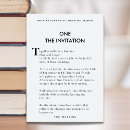 Search for library wedding invitations Literary