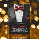 Search for black and red birthday invitations For him