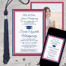 Search for red and blue graduation invitations Class of 2024