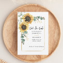 Search for sunflower wedding save the dates Eucalyptus