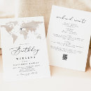 Search for destination birthday invitations World map