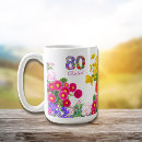 Search for 80th birthday mugs Watercolor