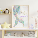 Search for mermaid posters Pink purple teal mermaid