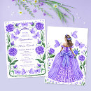 Search for purple butterfly birthday invitations Girly