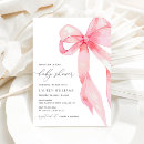 Search for pink bow baby shower invitations Watercolor