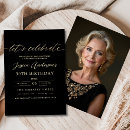 Search for photo 50th birthday invitations Black gold