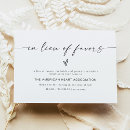 Search for in lieu of enclosure cards Charity donation