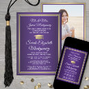 Search for purple and gold graduation invitations Class of 2025