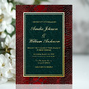 Search for leather wedding invitations Red