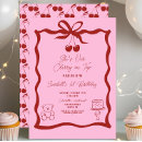 Search for valentine 1st birthday invitations Red and pink