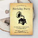 Search for jazz birthday invitations Retro