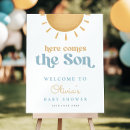 Search for here comes the son baby shower party signs Blue