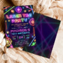 Search for arcade birthday invitations Glow arcade party