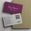 Search for lilac business cards Qr code