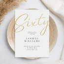 Search for gold 60th birthday invitations Chic