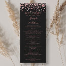 Search for black gold wedding programs Order of ceremony