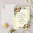 Search for navy blue and sunflower wedding invitations Sunflowers