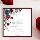 Search for navy bridal shower invitations Floral