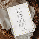 Search for white and gold menus Reception