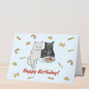 Search for funny cat birthday cards Watercolor