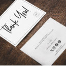 Search for black and white thank you cards Company logo