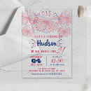 Search for red white and two birthday invitations Independence day birthday