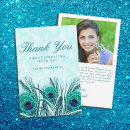 Search for peacock thank you cards Teal
