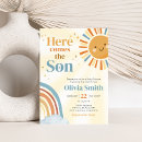 Search for here comes the son invitations Retro