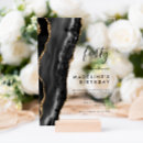 Search for glamorous 40th birthday invitations Black and gold