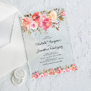 Search for clear wedding invitations Floral