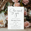 Search for she said yes bridal shower invitations Simple