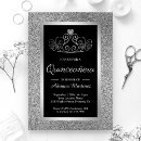 Search for black white silver quinceanera invitations Elegant