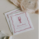 Search for white scalloped napkins Red and white