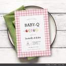 Search for bbq baby girl shower invitations Gingham