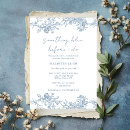 Search for vintage bridal shower invitations Blue