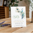 Search for peacock birthday invitations Blue