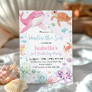 Search for sea turtle 1st birthday invitations Summer