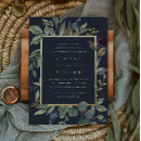 Search for sage green and navy blue invitations Gold foil