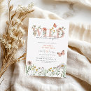 Search for wildflowers birthday invitations Wild and onederful