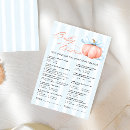 Search for pumpkin baby shower games Fall autumn