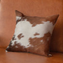 Search for brown and white pillows Cowhide