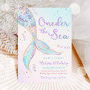 Search for oneder the sea birthday invitations Summer mermaid party