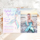 Search for mermaid 1st birthday invitations Whimsical mermaid party